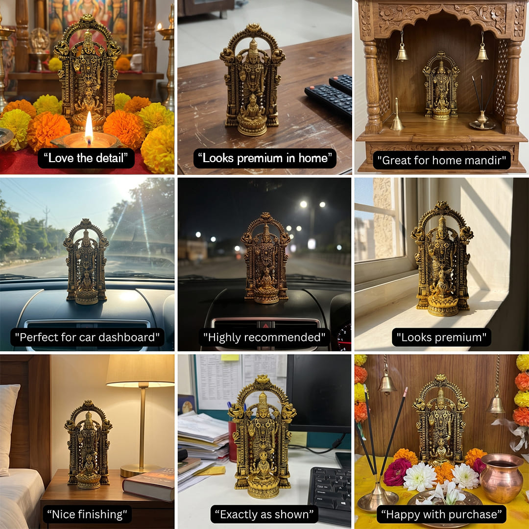 Lord Murugan Mini Idol for Car Dashboard - Gold Plated