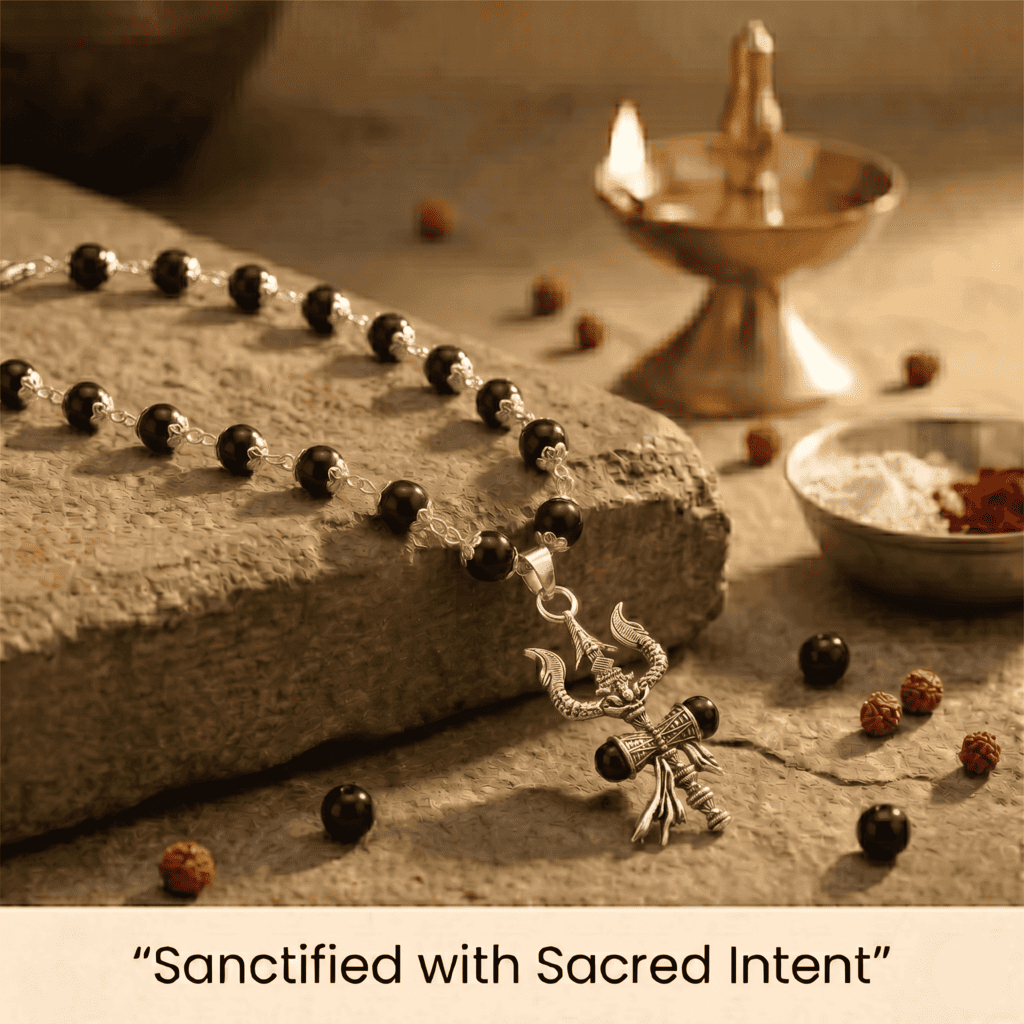 The Trishul Karungali Mala
