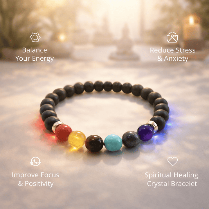 Karungali x Seven Chakra Band - Natural Ebony Wood