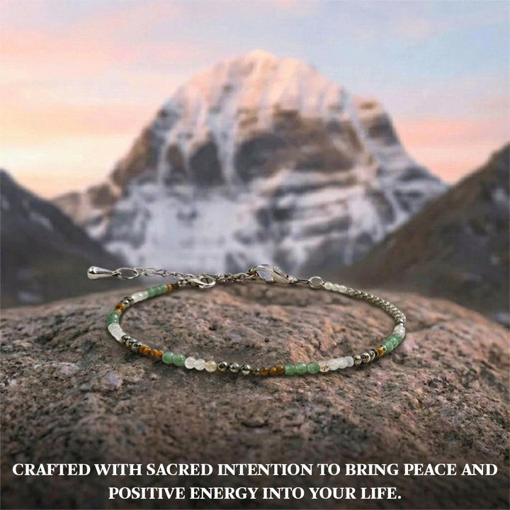 Money Magnet Anklet with Pyrite, Tiger Eye, Citrine & Aventurine Beads