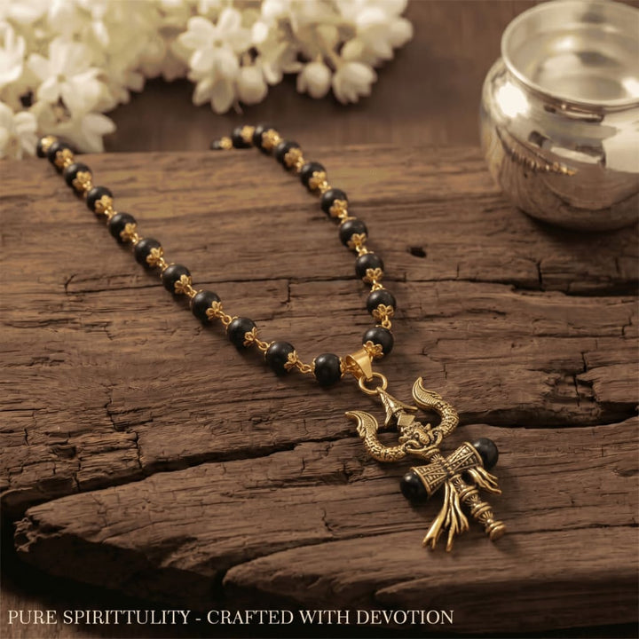 The Trishul Karungali Mala