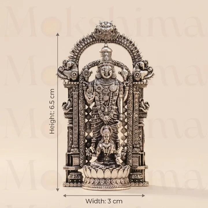Lord Murugan Mini Idol for Car Dashboard - Silver Plated