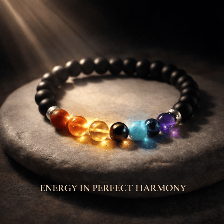 Karungali x Seven Chakra Band - Natural Ebony Wood