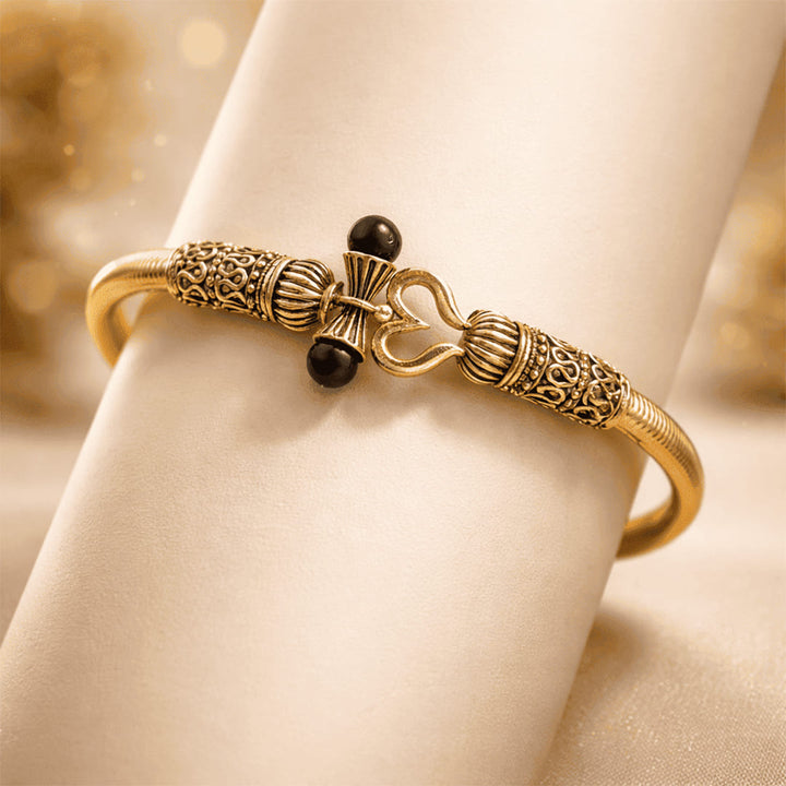 Gold Plated Karungali Trishool Kada