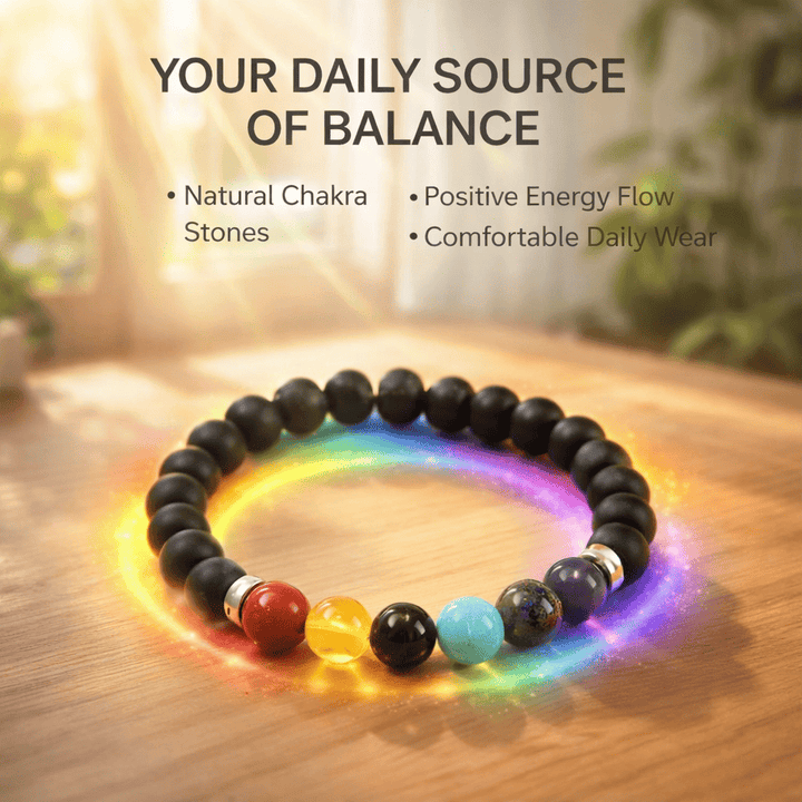 Karungali x Seven Chakra Band - Natural Ebony Wood