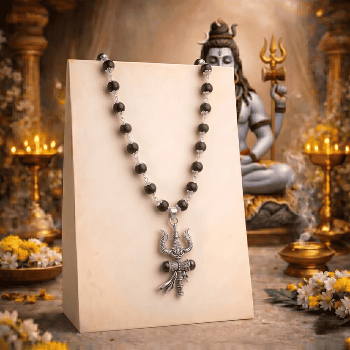 The Trishul Karungali Mala