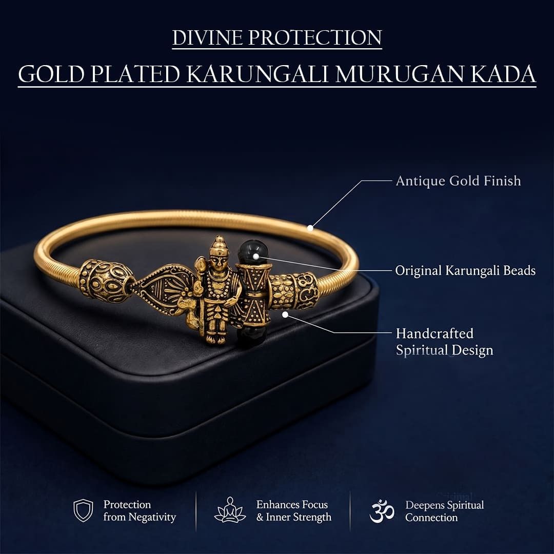 Gold Plated Karungali Murugan Kada