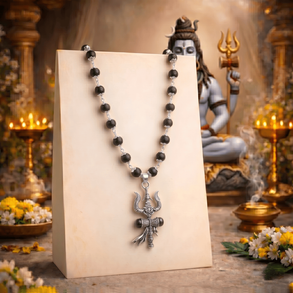 The Trishul Karungali Mala