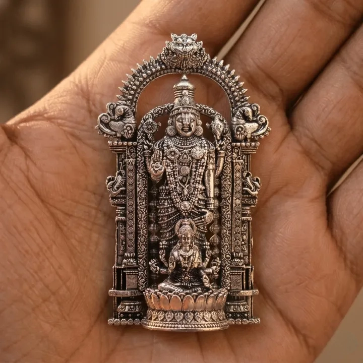 Lord Murugan Mini Idol for Car Dashboard - Silver Plated