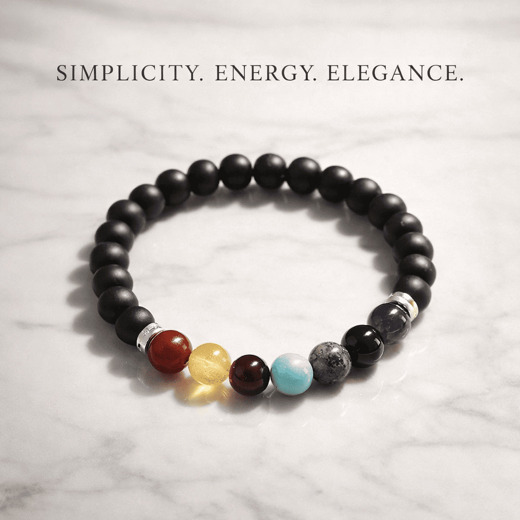 Karungali x Seven Chakra Band - Natural Ebony Wood