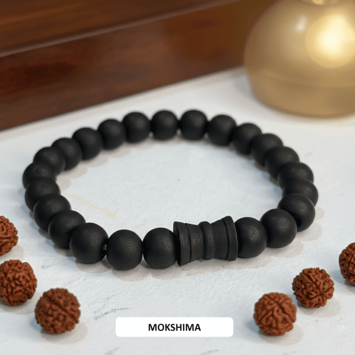Karungali Damaru Bracelet - Ebony Wood Beads