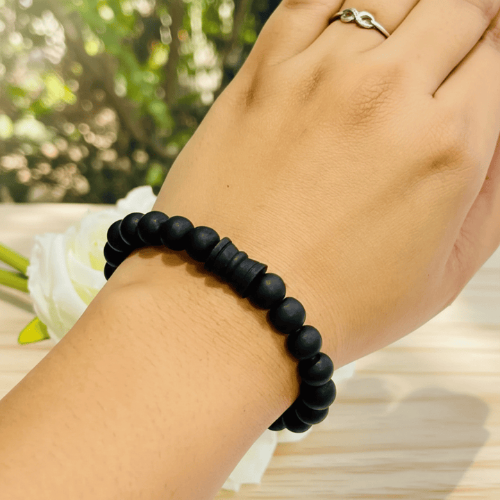 Karungali Damaru Bracelet - Ebony Wood Beads