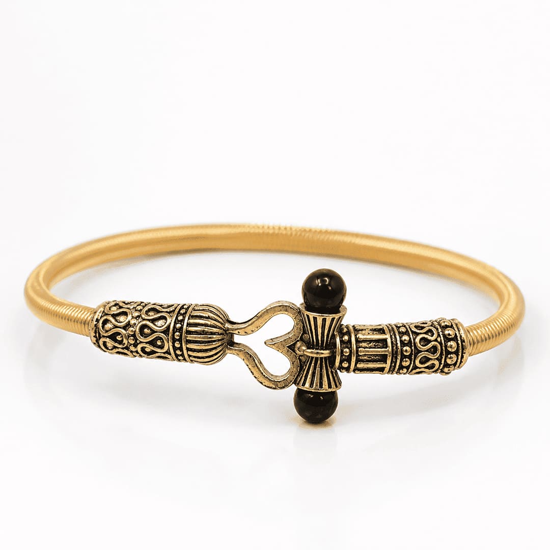 Gold Plated Karungali Trishool Kada