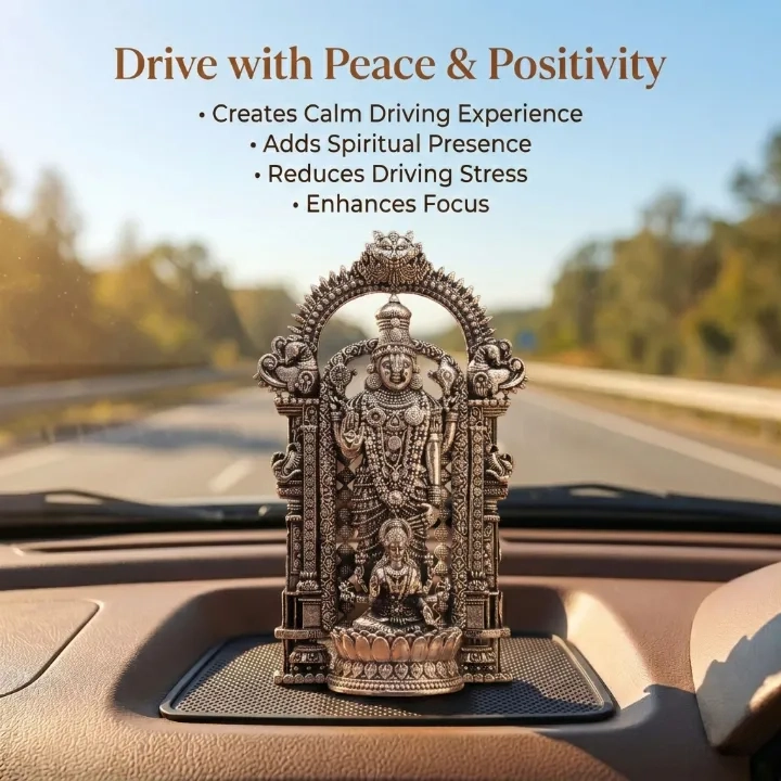 Lord Murugan Mini Idol for Car Dashboard - Silver Plated