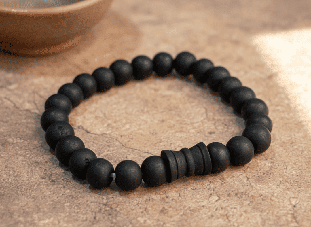 Karungali Damaru Bracelet - Ebony Wood Beads