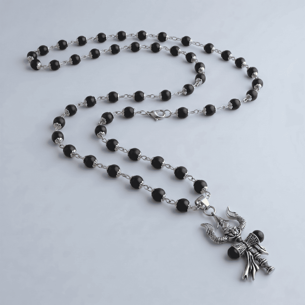 The Trishul Karungali Mala