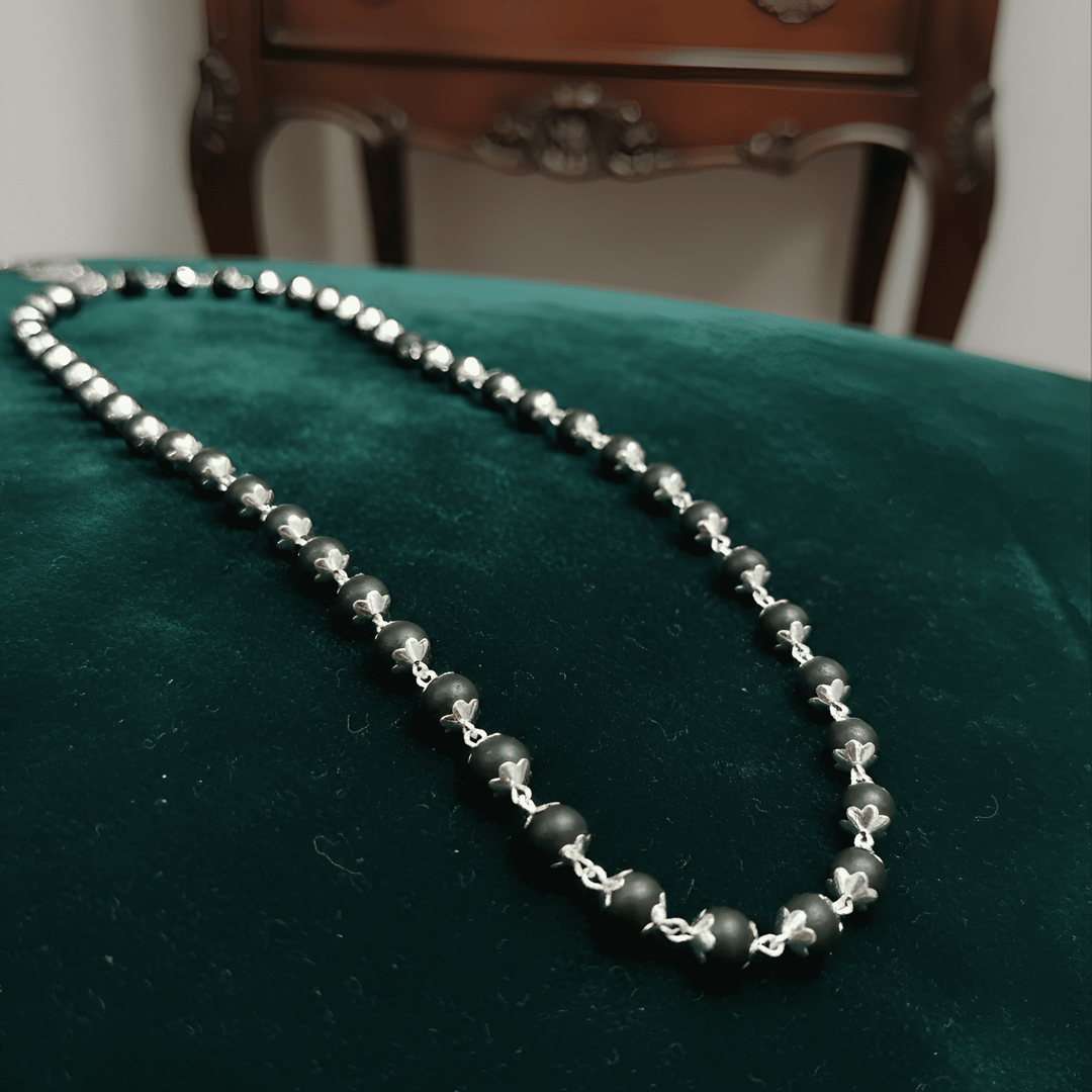 Karungali Silver Cap Malai