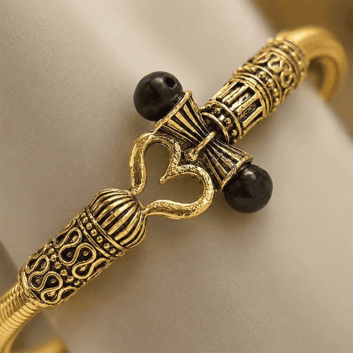 Gold Plated Karungali Trishool Kada