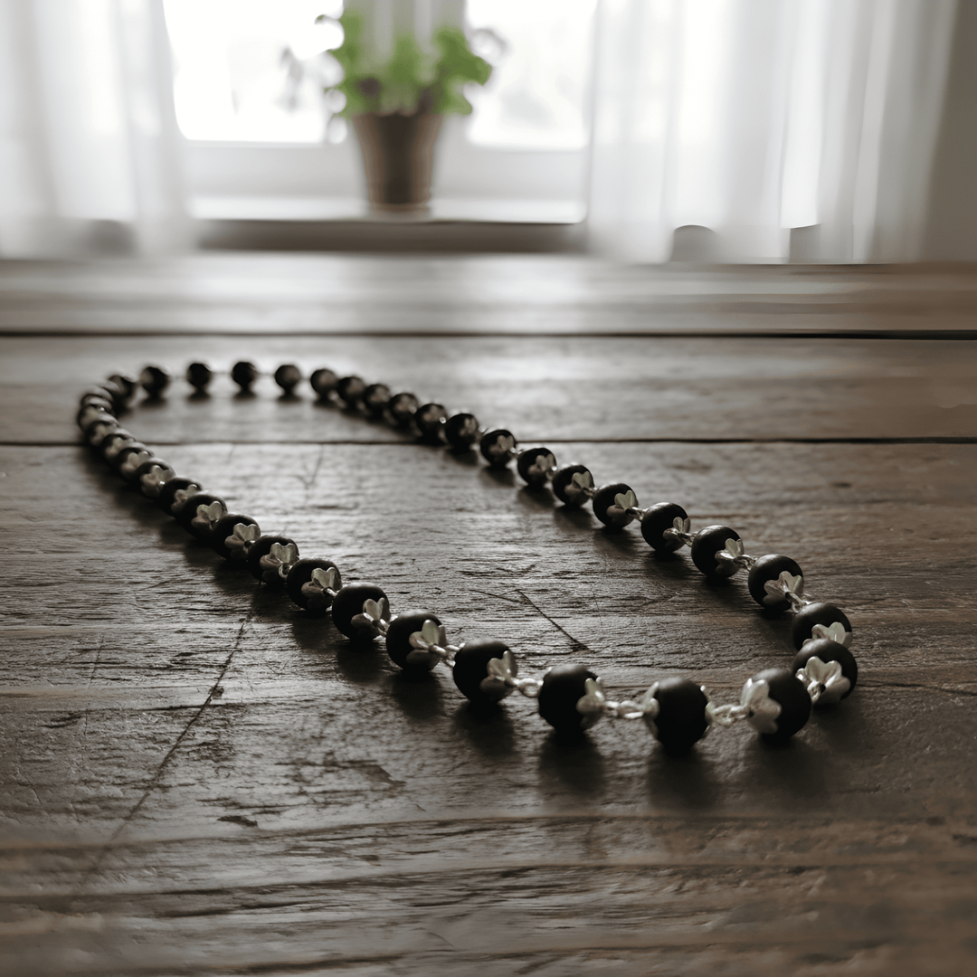 Karungali Silver Cap Malai