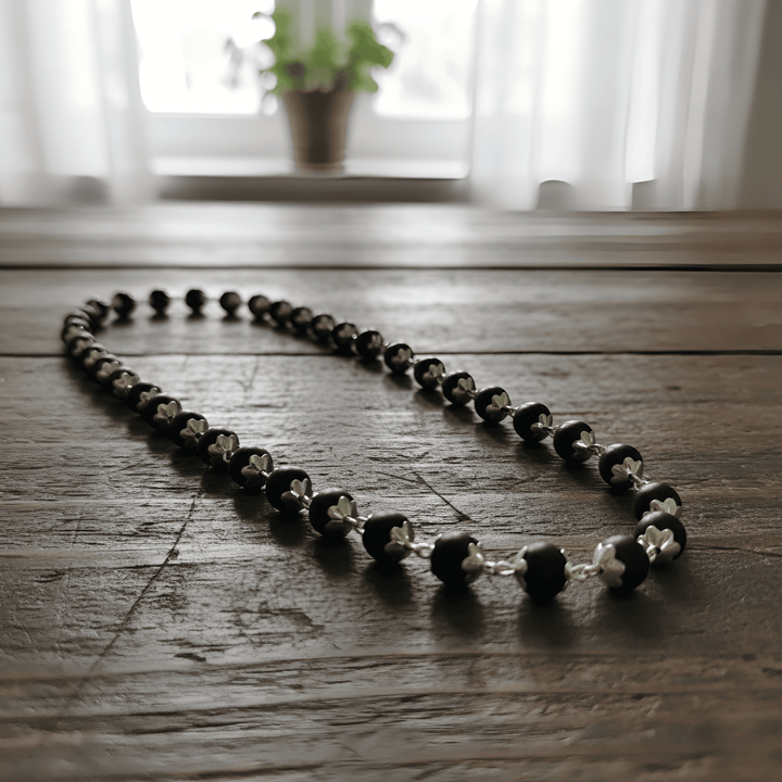 Karungali Silver Cap Malai