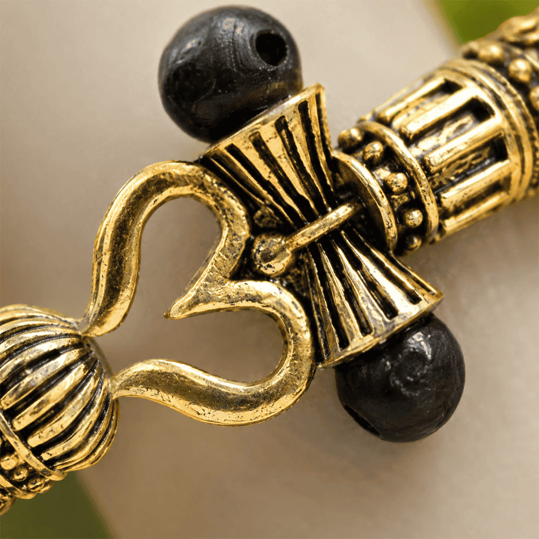 Gold Plated Karungali Trishool Kada