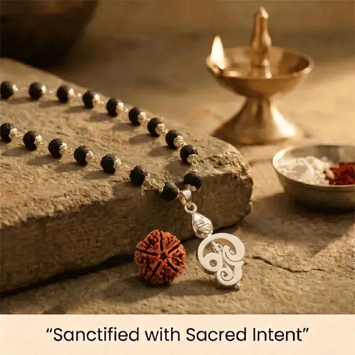Divine Murugan Trishul Karungali Mala(Free Gift Worth 599)