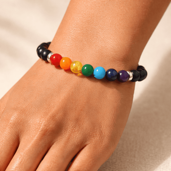 Karungali x Seven Chakra Band - Natural Ebony Wood