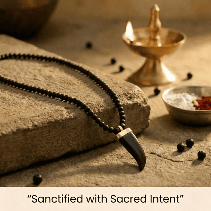 Single Teeth Karungali Necklace – Natural Ebony Wood