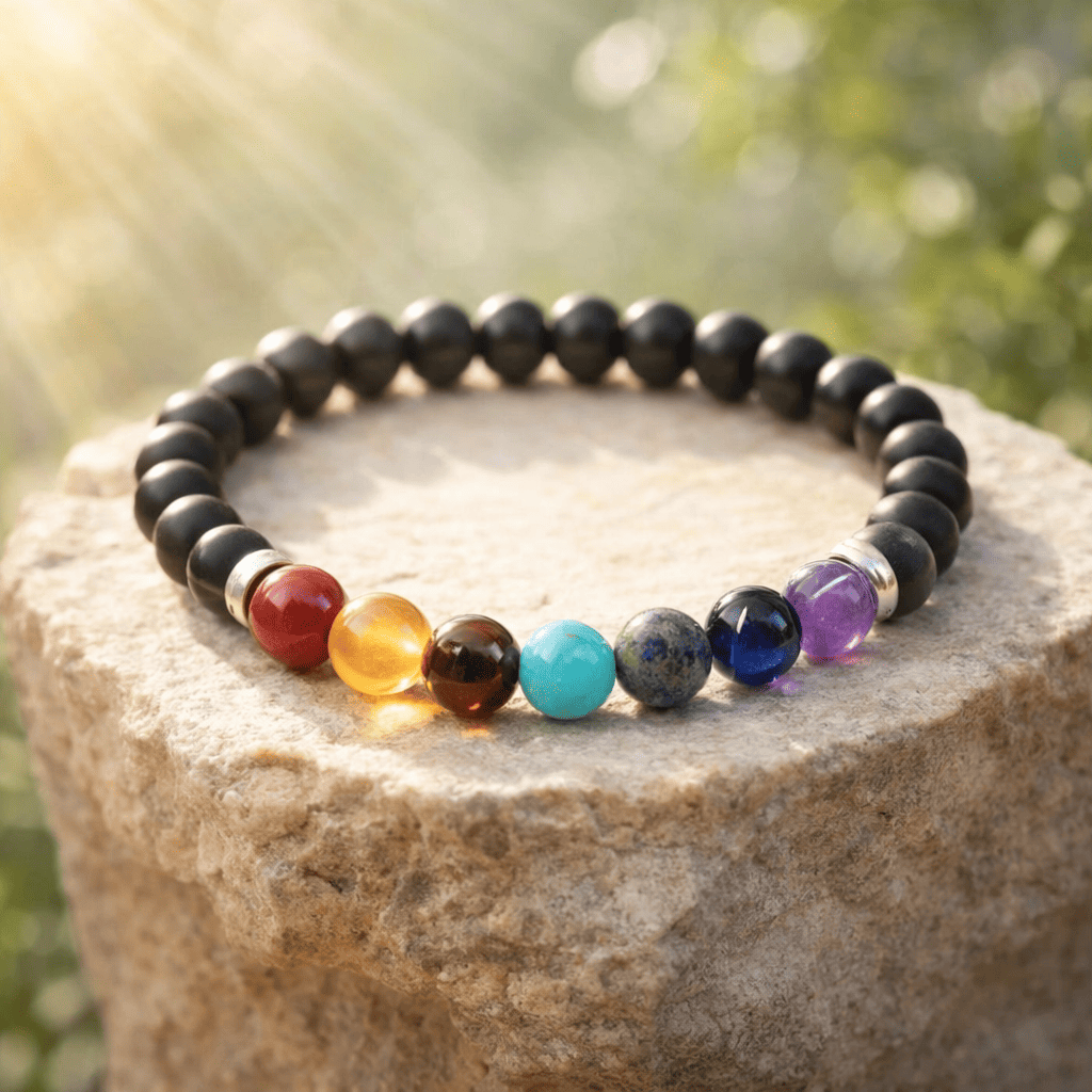 Karungali x Seven Chakra Band - Natural Ebony Wood