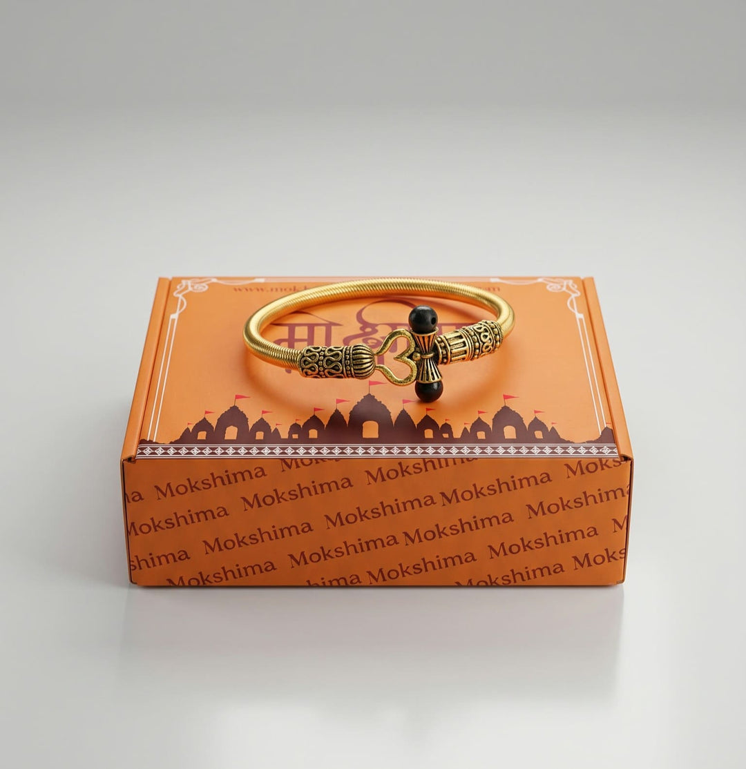 Gold Plated Karungali Trishool Kada