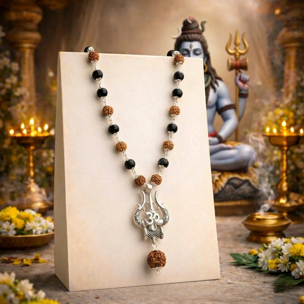 OM Shiva Trishul Karungali Mala (Free Gift Worth 599)