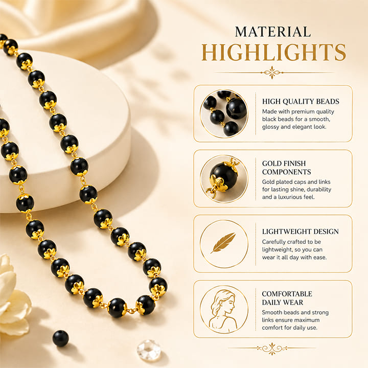 Gold Plated Eternal Karungali Mala