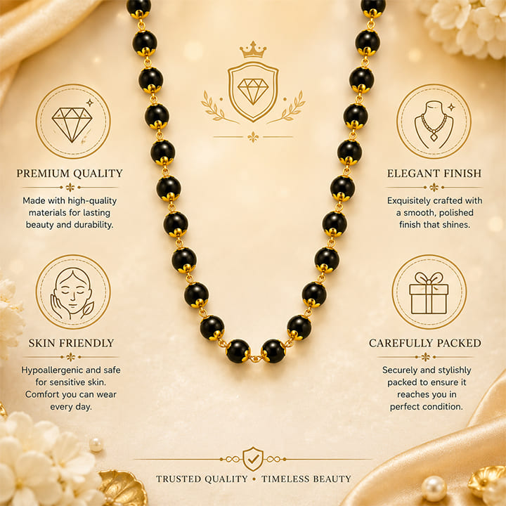 Gold Plated Eternal Karungali Mala