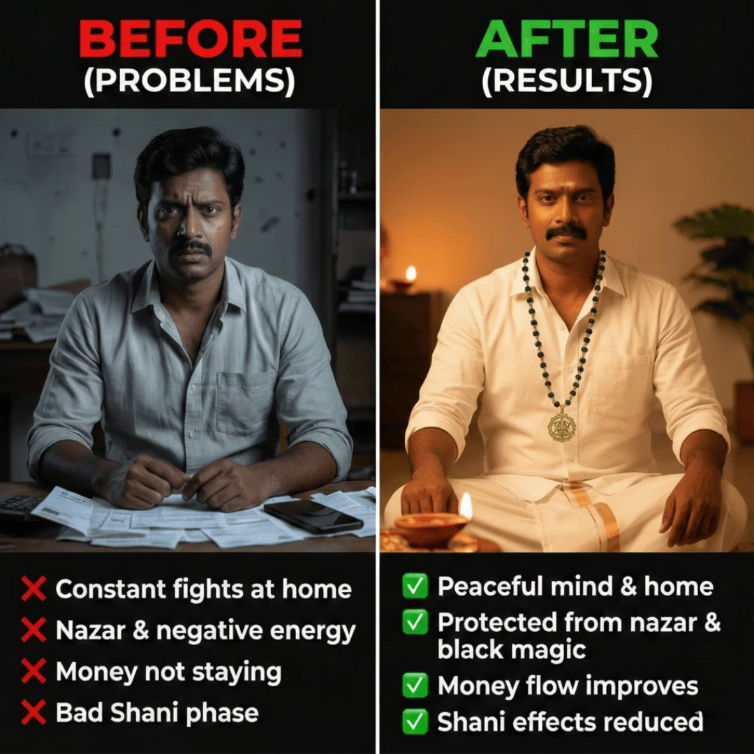 Hanumanji Pendent Karungali Mala (Hanuman Chalisha Free)