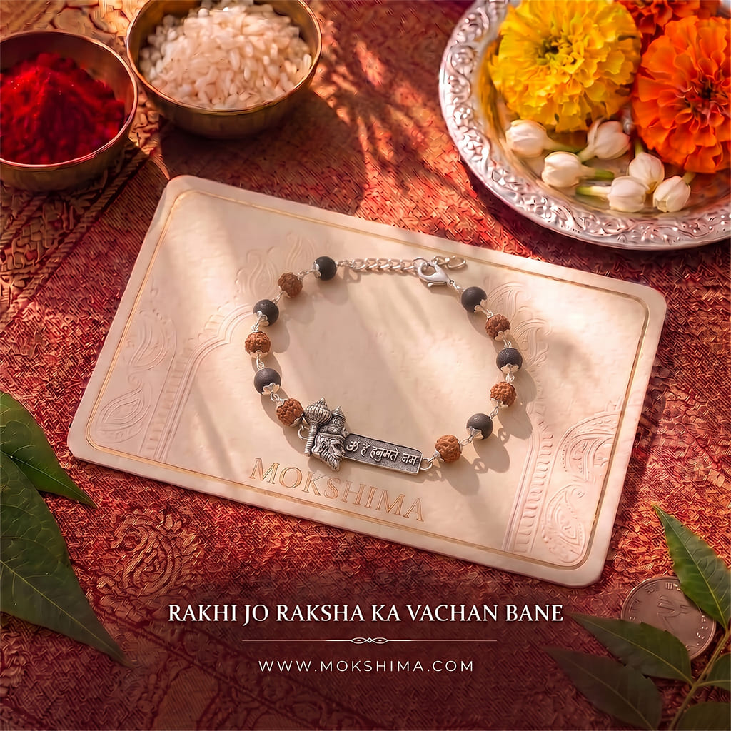 Hanumanji Rudraksha Karungali Raksha Rakhi