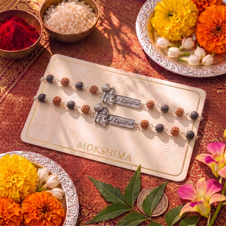 Hanumanji Rudraksha Karungali Raksha Rakhi