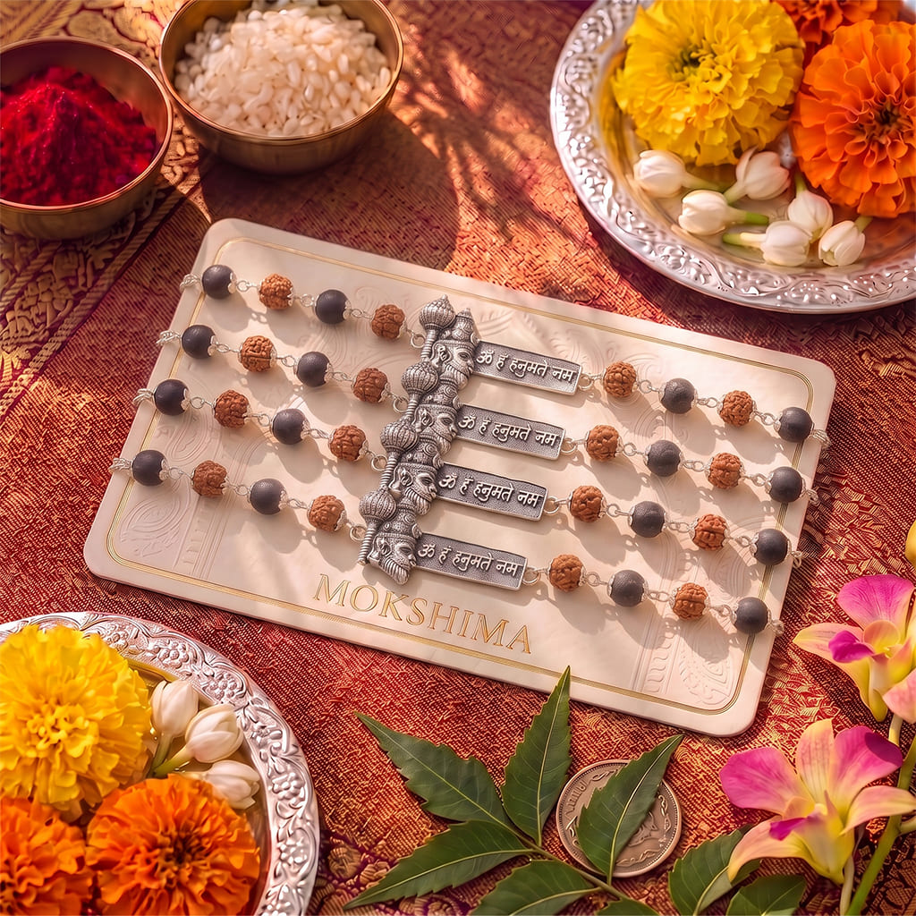 Hanumanji Rudraksha Karungali Raksha Rakhi