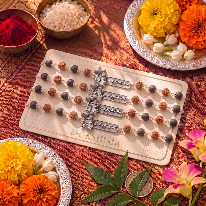 Hanumanji Rudraksha Karungali Raksha Rakhi