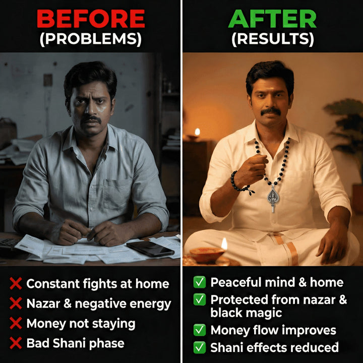 Lord Murugan Shastra Pendant with Original Karungali Malai