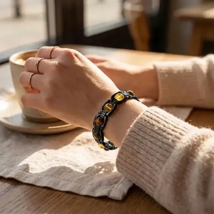 Metal Dhan Yog Bracelet - Black