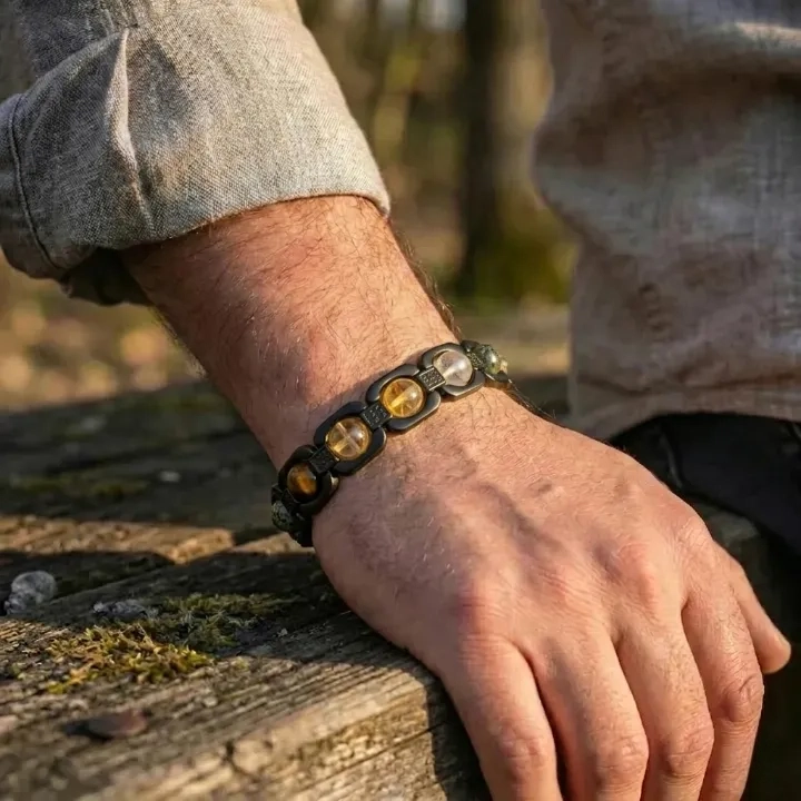 Metal Dhan Yog Bracelet - Black