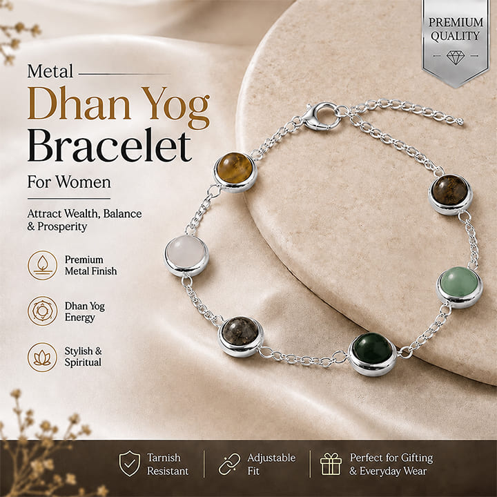 Metal Dhan Yog Bracelet for Women - Gold Plated