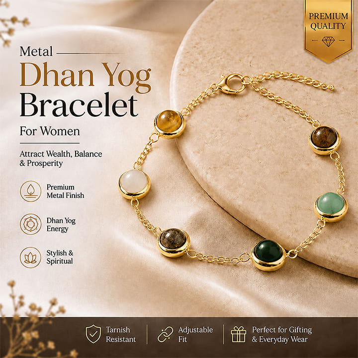 Metal Dhan Yog Bracelet for Women - Silver Plated