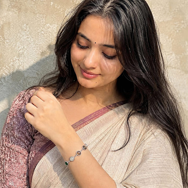 Metal Dhan Yog Bracelet for Women - Silver Plated