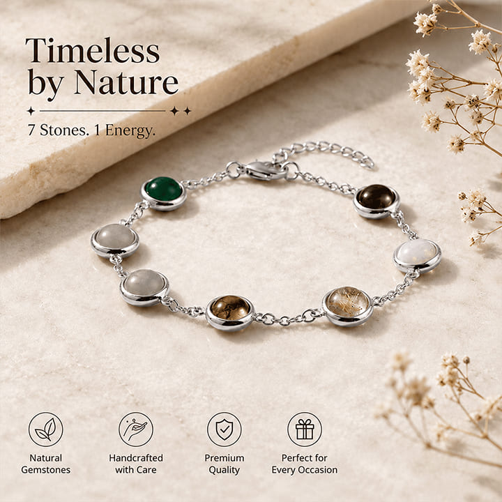 Metal Dhan Yog Bracelet for Women - Silver Plated