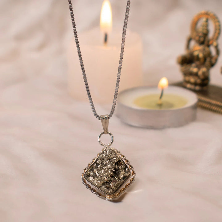 Raw Pyrite Pendant