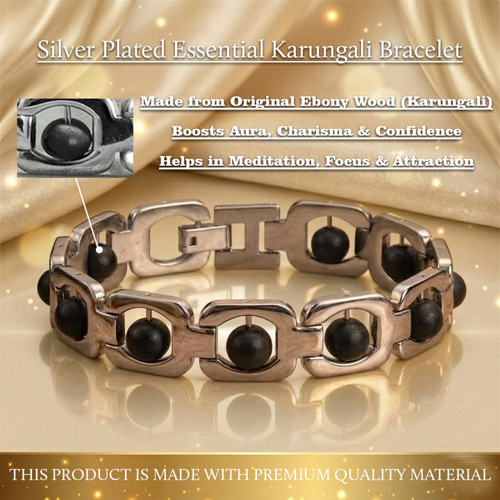 Silver Plated Essential Karungali Bracelet