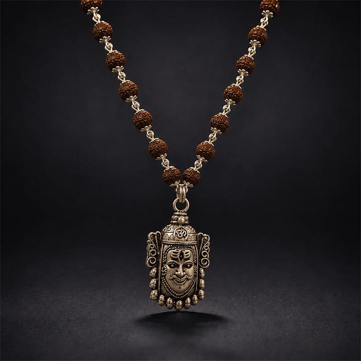 Silver Plated Mahakal Rudraksha Mala