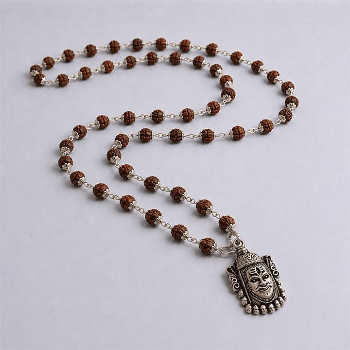 Silver Plated Mahakal Rudraksha Mala