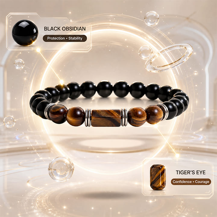 Tiger's Eye Zodiac Band – Leo (सिंह राशि)